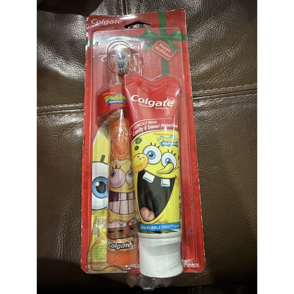 Colgate SpongeBob Toothbrush Kids OS Multicolor 2012 Battery Powered New Sealed
